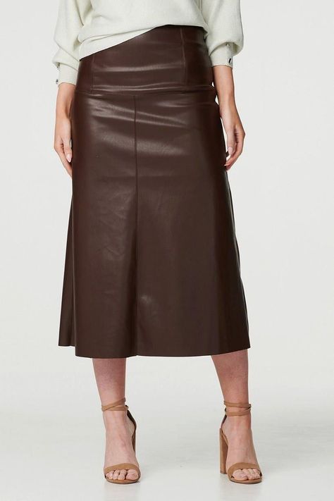 Leather long skirt outfit