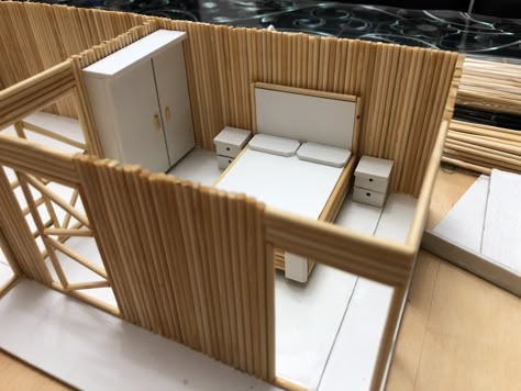 Interior Model Making Ideas, Interior Design Model Making, Interior Design Maquette, Maket Architecture Ideas Design, Interior Design Sketchbook, Interior Model, Interior Design Student, Concept Models Architecture, Architecture Drawing Plan