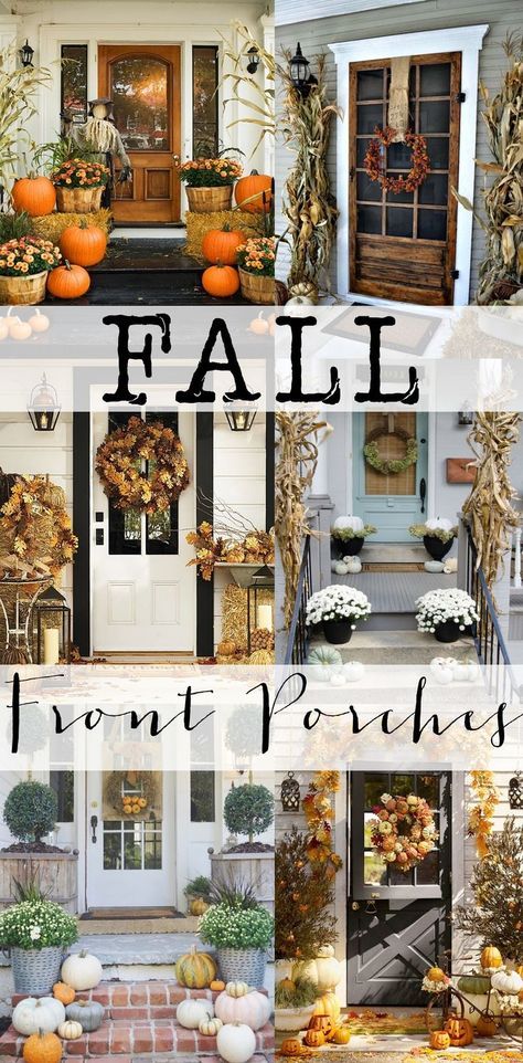 Halloween Decor Diy, Fall Front Porch Decor, Halloween Tattoo, Fall Deco, Autumn Decorating, Fall Front Porch, Front Porches, Fall Decorations Porch, Front Porch Decorating