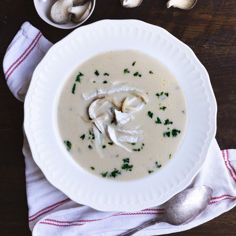 CREME AGNES SOREL — French Cooking Academy Agnes Sorel, Chicken And Mushroom, French Cheese, Poached Chicken, Keto Soup, Cream Soup, French Cooking, French Food, Mushroom Soup