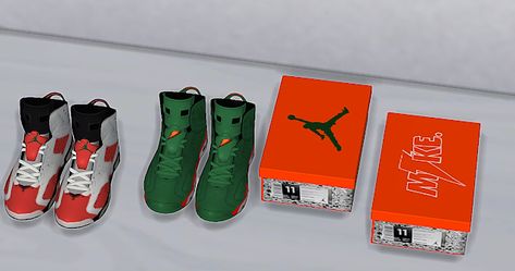 sims 4 cc // custom content clutter decorations // retro nike shoes deco and box Los Sims 4 Mods, Sims 4 Men Clothing, Sugar Mommy, Sims 4 Black Hair, Sims 4 Cc Kids Clothing, Sims 4 Clutter, Mode Shoes, Retro 6, Sims 4 Cc Shoes