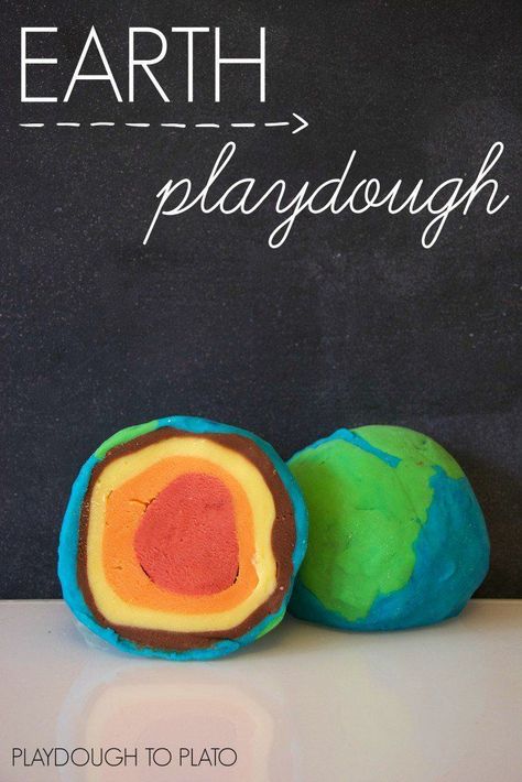 Layers of the Earth playdough!! Uber awesome Earth Day activity, mini geology unit or just because. Earth Playdough, Earth Friendly Crafts, Layers Of Earth, Layers Of The Earth, Playdough To Plato, Earth Layers, Earth Projects, Earth Day Crafts, Earth Day Activities