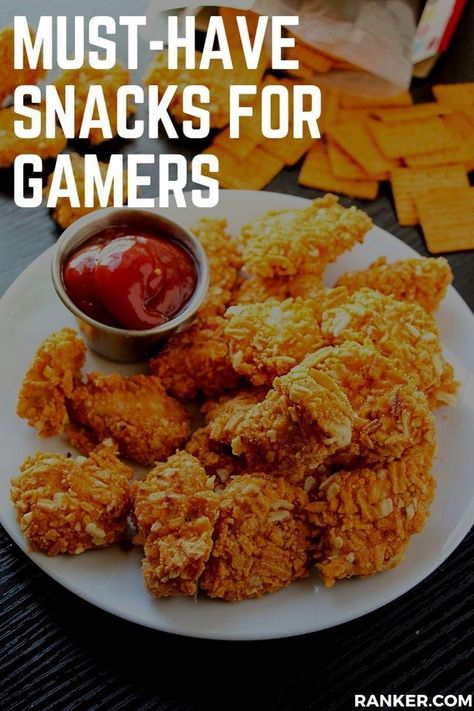 Video Game Night Food, Video Game Inspired Food, Video Game Snacks, Gamer Foods, Video Game Food, Gaming Snacks, Tournament Food, Gamer Snacks, Tv Snacks