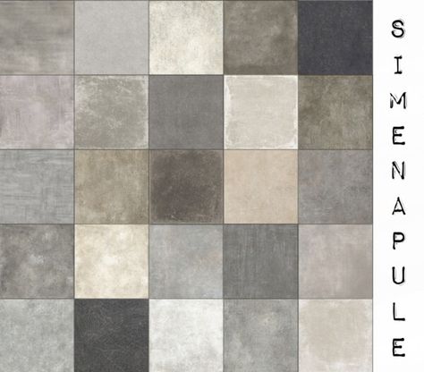 Concrete Tiles 01 from Simenapule Sims 4 Cc Build, Old Tiles, Floor Marble, David Sims, The Sims 4 Packs, Luxury Floor, Sims 4 Expansions, 4 Wallpaper, Wall Exterior