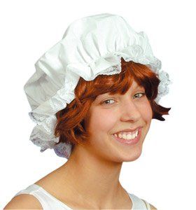 Model reminds me of a young Carol Burnett.  Mob cap found in Google Images. Mop Cap, Mob Cap, Ladies Fancy Dress, Fancy Dress Party, Aztec Sweater, Carol Burnett, Stag Party, Cap White, Victorian Lady