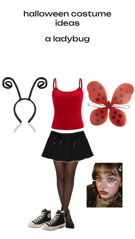 Diy Ladybug Wings, Ladybug Costume Women, Ladybug Costumes, Ladybug Halloween, Friends Duo, Ladybug Wings, Ladybug Costume, Classy Halloween Costumes, Classy Halloween