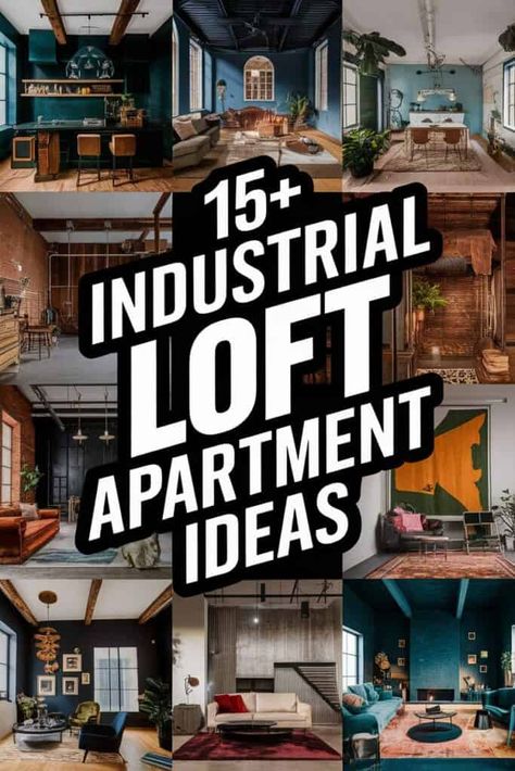 Rustic Industrial Loft Apartment, Shop Loft Apartment, Bachelor Loft Apartment, Brick Wall Apartment Loft Style, Warehouse Loft Apartment Industrial, Decorating A Loft Space, Industrial Studio Apartment Ideas, Industrial Loft Apartment Decor, Industrial Loft Apartment Warehouse Living