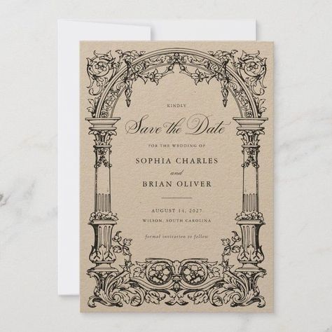 Vintage Arch Vines Ornament Frame Save the Date Vines Decoration, Baroque Border, Kraft Invitation, Kraft Paper Wedding, Vintage Invitations, Victorian Wedding, Fun Wedding Invitations, Invitation Inspiration, Ornament Frame