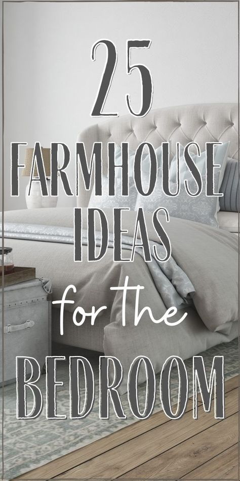 Farmhouse decor ideas for a cozy bedroom. Farmhouse Chic Bedroom, Rustic Farmhouse Bedroom, Farmhouse Bedrooms, Farmhouse Bedroom Ideas, Farmhouse Style Bedrooms, Modern Farmhouse Bedroom, Casa Country, Farmhouse Decorating, Farmhouse Bedding