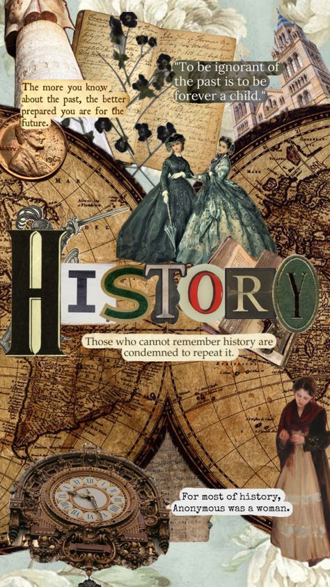 History Book Cover, Vintage Aesthetic Stickers Printables, Dark Academia Room Ideas, Teacher Lifestyle, History Journal, Project Cover Page, History Subject, Funny Art History, School Book Covers