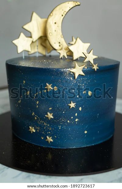 Starry Cake, Cars Birthday Cake, Moon Birthday, Galaxy Cake, Cake Kids, Moon Party, Magic Cake, Cake Logo, Sprinkle Cake