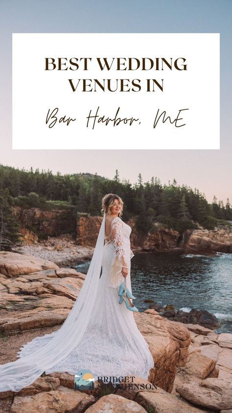 Bride looking over her shoulder while standing in Acadia National Park Acadia Wedding Maine, Bar Harbor Maine Wedding, Bar Harbor Wedding, Acadia Wedding, Acadia Elopement, Acadia National Park Wedding, Bar Harbor Inn, Maine Elopement, Portland Maine Wedding