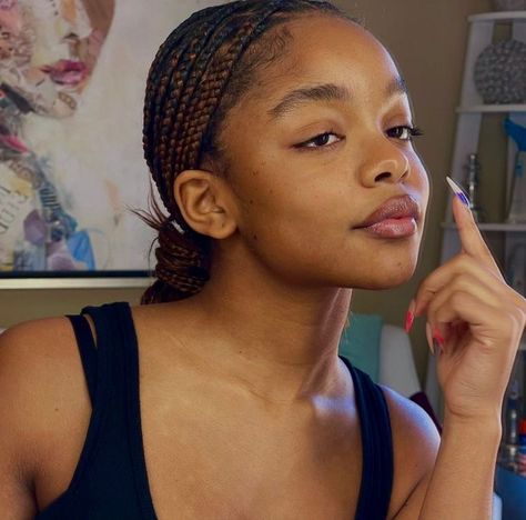 Marsai Martin Braids, Marsai Martin Outfit, Marsai Martin, Mike Wheeler, Celebrity Style Icons, Dark Skin Beauty, Black Femininity, A Crush, Girls Makeup