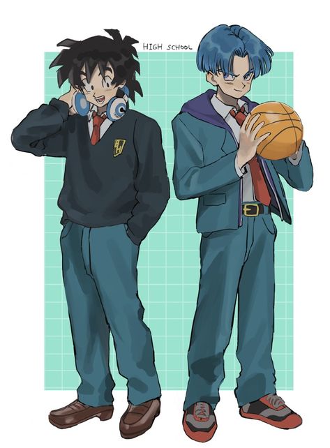 Dragon Ball Z Art Style, Goten And Trunks Fanart, Gotten And Trunks, Trunks Y Goten, Trunks And Goten, Dbz Fanart, Goten And Trunks, Trunks Dbz, Goten Y Trunks