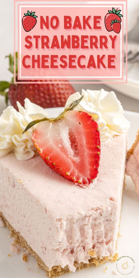 Easy No Bake Strawberry Cheesecake, Cheesecake Rolls, Graham Cracker Crust Cheesecake, Bbq Dessert, Fruit Crisp Recipe, No Bake Strawberry Cheesecake, Cottage Bakery, Easy Strawberry Cheesecake, Strawberry Things