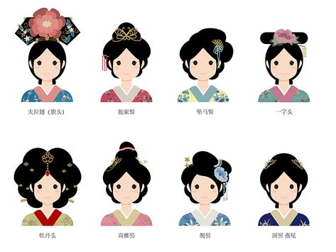 Traditional Chinese Hairstyle, Chinese Historical Fashion, Traditional Hairstyle, Chinese Art Girl, Chinese Hairstyle, Japanese Hairstyle, Hair Reference, Ancient Cultures, How To Draw Hair