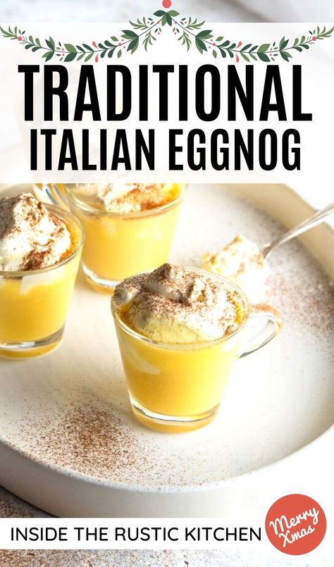 Bombardino Recipe, Eggnog Cocktail, Eggnog Drinks, Rhubarb Jam Recipes, Kitchen Italian, Italian Christmas Recipes, Yummy Cocktails, Italian Drinks, Brown Food