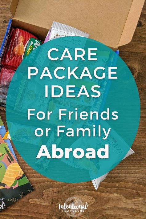 Great care package ideas for friends and family abroad - what to send in a carepackage for loved ones studying abroad, living overseas, or traveling long term Travel Care Package, Living Overseas, Care Package Ideas, Work Overseas, Military Care Package, International Friends, International Jobs, Care Pack, Ideas For Friends