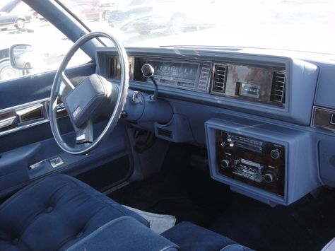 My first car!  Interior shot! 1983 Oldsmobile Cutlass Supreme 90s Car Interior, 80s Car Interior, 70s Car Interior, Family Cars Suv, Chocolate Car, Christian Car Decals, 90s Interior, Electric Car Conversion, Car Interior Diy