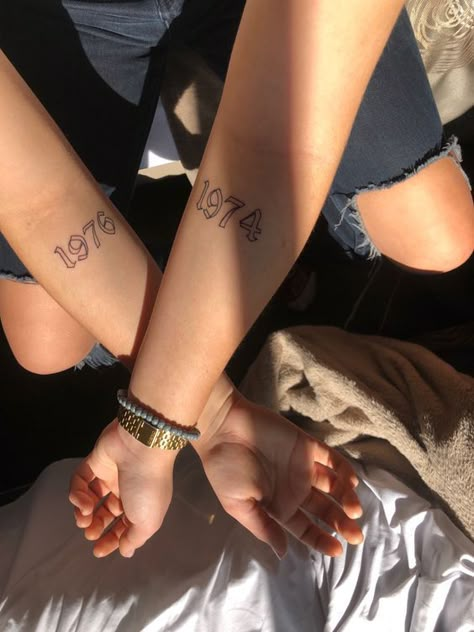 Number Year Tattoo, 2 Dates Tattoo, Knee Tattoo Numbers, 1966 Tattoo Number, Years Tattoo Number, Number Arm Tattoo, Date Year Tattoo, Year Tattoos For Women, Year Tatoos