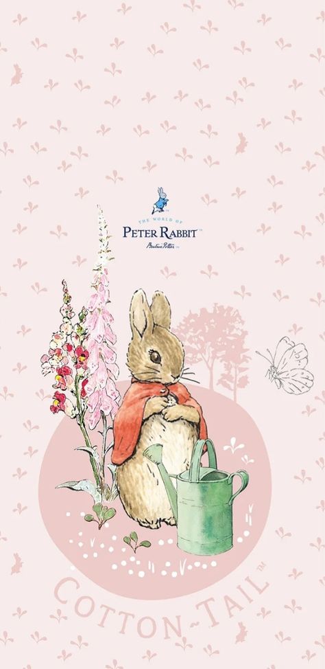 Peter Rabbit Phone Wallpaper, Peter Rabbit Wallpaper Iphone, Peter Rabbit Aesthetic, Pitter Rabbit, Beatrix Potter Wallpaper, Cottage Palette, Peter Rabbit Wallpaper, Peter Rabbit Illustration, Cottage Drawing