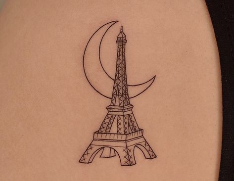 Effiel Tower Tattoo, Eiffel Tower Tattoo, Tattoos For Women Small Meaningful, Paris Tattoo, Bunny Tattoos, Cute Little Tattoos, Dream Tattoos, Friend Tattoos, Little Tattoos