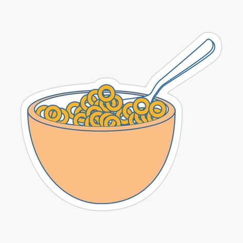 Get my art printed on awesome products. Support me at Redbubble #RBandME: https://www.redbubble.com/i/sticker/Breakfast-Cereal-by-flora12245/52378171.EJUG5?asc=u Cereal Sticker, Foodie Wallpapers, Sticker Projects, Cereal Food, Food Sticker, Food Clipart, Journal Stuff, Hydroflask Stickers, Food Stickers