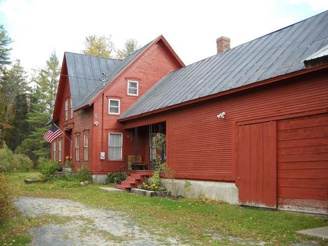 1855 Victorian Farmhouse For Sale in Topsham, Vermont - OldHouses.com Vermont Aesthetic, Vermont Farmhouse, Vermont House, Hay Storage, Enclosed Porch, Sitting Areas, Barn Garage, Victorian Farmhouse, Old Houses For Sale