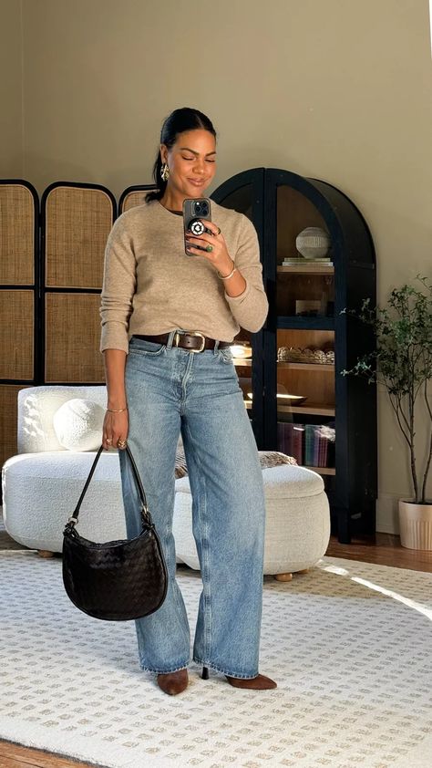 The Justine Ankle Boot curated on LTK Brown Suede Belt Outfit, Boots With Wide Leg Jeans, Wide Belt Outfit, Wide Leg Jeans And Boots, Suede Ankle Boots Outfit, Brown Suede Boots Outfit, Brown Ankle Boots Outfit, Suede Boots Outfit, Jeans Boots Outfit