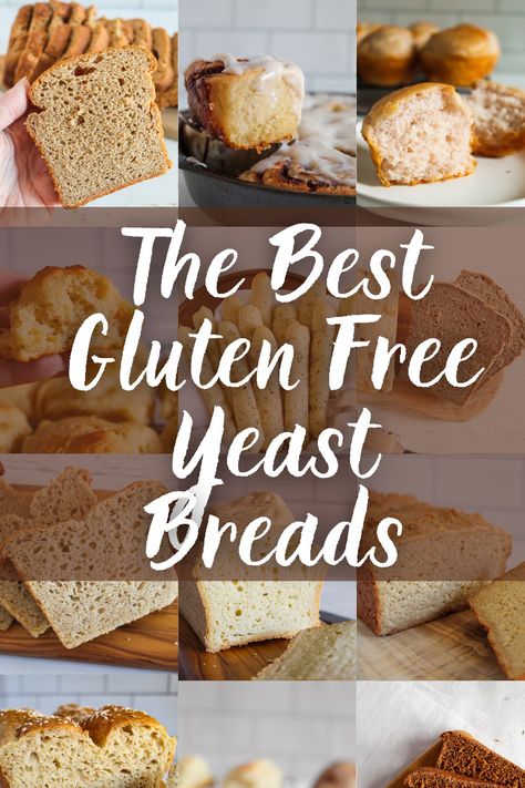 Need a delicious gluten-free bread but not sure which one will actually turn out? Here are 21 tried-and-true gluten free bread recipes! Gf Yeast Bread, Gluten Free Yeast Recipes, Gluten Free Yeast Bread Recipes, Gluten Free Bread In Bread Machine, Yeast Free Gluten Free Bread, Gluten Free Artisan Bread Recipe, Gluten Free Sweet Breads, Gluten Free Bread Dough, Gluten Free Homemade Bread