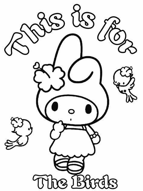 Sanrio adult & kids My melody coloring page Sanrio Characters Coloring Pages, My Melody Coloring, My Melody Coloring Pages, Kuromi Trace Drawing, Kuromi And My Melody Coloring Page, Hello Kitty Coloring Pages Printable Kuromi, Baseball Coloring Pages, Hello Kitty Bed, Hello Kitty Colouring Pages