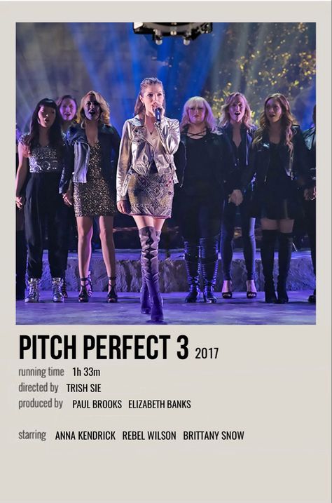 minimal polaroid movie poster for pitch perfect 3 Minimalistic Polaroid Poster, Pitch Perfect Movie, Pitch Perfect 3, Alternative Posters, Polaroid Movie Poster, Singing Competition, Anna Camp, Iconic Movie Posters, Movie Card