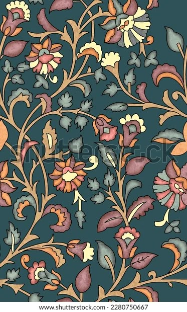 Digital Textile Kalamkari Allover Pattern Design Stock-illustration 2280750667 | Shutterstock Kalamkari Allover Pattern, Digital Saree Design Print, Floral Allover Pattern, Kalmkari Pattern Allover, Kalamkari Prints Patterns, Floral Prints Pattern Textile Design, Kalamkari Painting Design, Floral Textile Prints, Kalamkari Allover