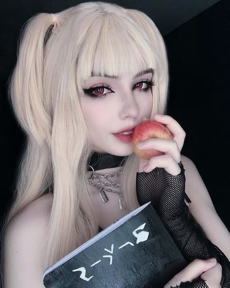 Misa Amane Cosplay, Goth Halloween Costume, Doll Mask, Cosplay Ideas Women, Anime Cosplay Makeup, Misa Amane, Anime Makeup, Women Costume, Superhero Cosplay