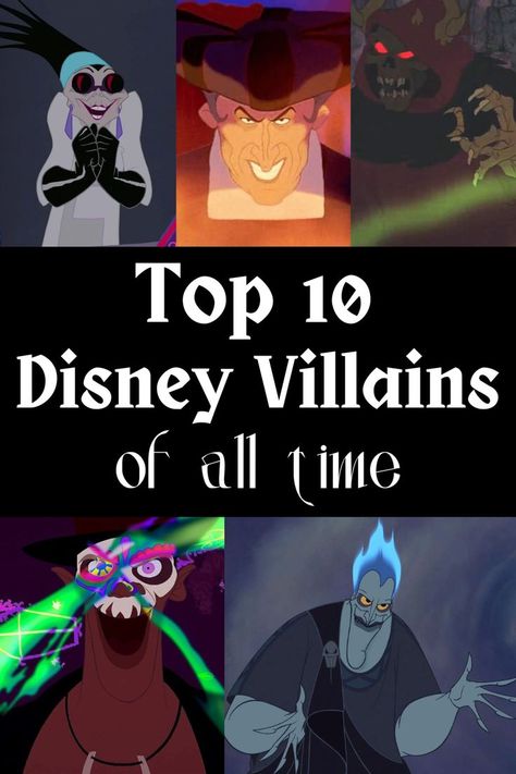 Top 10 Disney Villains of All Time Halloween Villians, Cartoon Villains, Halloween Disney Villains, Disney Villains Aesthetic, Male Disney Villains, Disney Movie Villains, Disney Villains Poster, All Disney Villains, Disney Villains Shirt