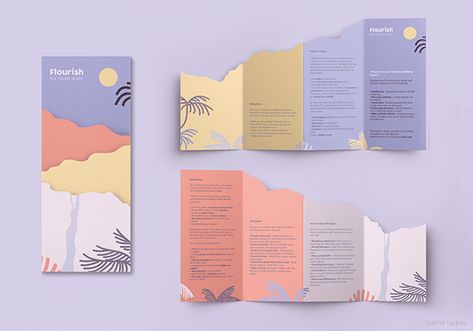 Booklet Design Ideas Creative, Brochure Folding Ideas Creative, Cool Leaflet Design, Architecture Pamphlet Design, Creative Pamphlet Design, Brochure Design 4 Folds, Leaflets Design Layout, Brochure Graphic Design Inspiration, Cool Pamphlet Design