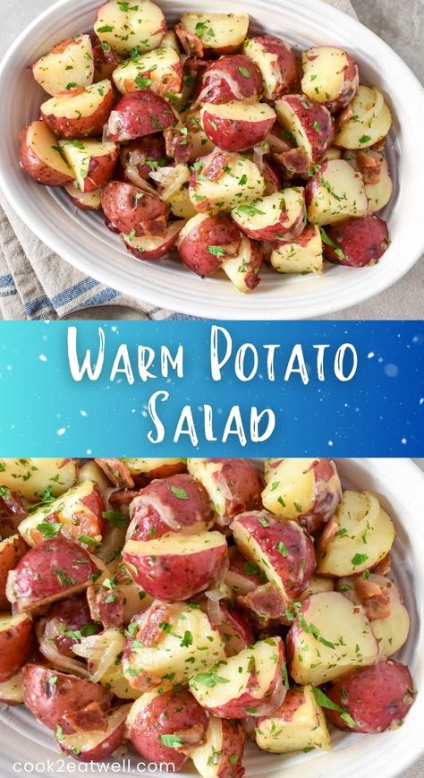 Potato Dinners, Appetizers Potato, Making Potato Salad, Eat Healthy Meals, Warm Potato Salad, Potato Side Dishes Easy, Flavored Salt, Potato Salad Dressing, Warm Potato Salads