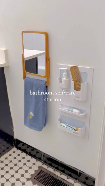 Montessori Hair Brushing Station, Ikea Montessori Bathroom, Selfcare Station Montessori, Montessori Grooming Station, Diy Montessori Bathroom Station, Montessori Bathroom Sink, Montessori Bathroom Ikea, Montessori Stations At Home, Toddler Self Serve Station