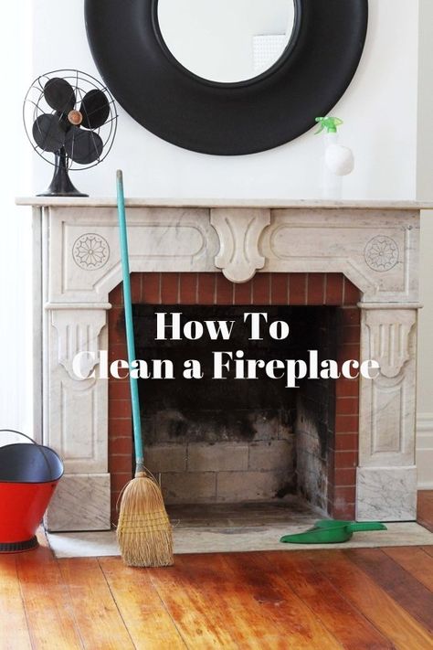 How To Clean a Fireplace — Apartment Therapy Tutorials | Apartment Therapy How To Clean Fireplace, Cleaning Fireplace, Fireplace Maintenance, Clean Painted Walls, Fireplace Cleaning, Fireplace Apartment, Clean Fireplace, Chimney Cleaning, Cleaning Painted Walls