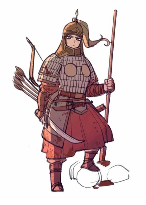 Mongolian Armor, Mongolian Warrior, Mongol Warrior, Character Design, Humanoid Sketch, Zelda Characters, On Twitter, Twitter, Fictional Characters