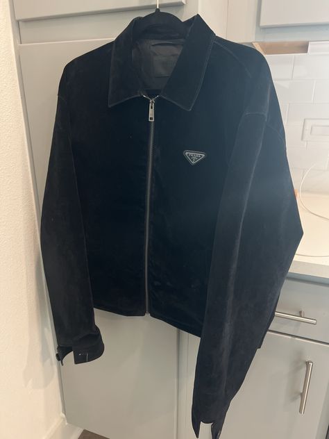 Prada Prada Black Velvet Blouson Jacket | Grailed Prada Aesthetic Outfit Men, Prada Aesthetic Men, Prada Aesthetic Outfit, Aesthetic Outfit Men, Prada Aesthetic, Brand Moodboard, Prada Jacket, Aesthetic Men, Airport Fits