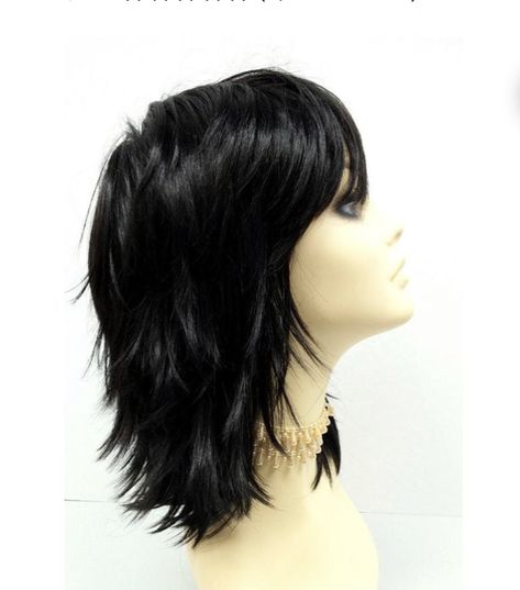 90s Grunge Haircut Short, Goth Haircut Medium, Unique Hair Cuts, Emo Shag, Haircut Guide, Emo Haircuts, Shoulder Length Layered Hair, Pink Blonde Hair, Choppy Haircuts