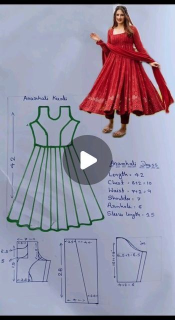 fashion designer on Instagram: "Anarkali Kurti drafting Please subscribe and follow our YouTube channel for more videos  https://www.youtube.com/@Dressdesigner456  #anarkali  #kurti  #instagood  #reelsworld #viralreels  #explorepage  #instagram  #reelsinstagram" Anarkali Dress Stitching Ideas, Kurti Drafting Pattern, Stitched Kurti Designs, Anarkali Stitching Ideas, Latest Anarkali Designs, Anarkali Kurti Design, Anarkali Patterns, Puff Sleeve Pattern, Anarkali Designs