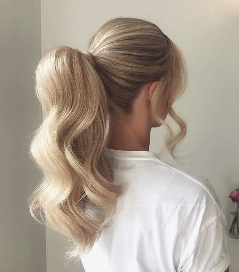 High Ponytail Hairstyles, Beautiful Bridal Hair, Long Blonde, Wedding Hairstyles Updo, High Ponytails, Long Blonde Hair, Wedding Hair And Makeup, Model Hair, Bride Hairstyles