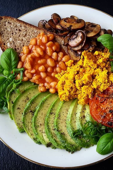 Vegetarian English Breakfast, Best Vegan Dinner, Dinner Vegan Recipes, Classic English Breakfast, Vegetarian Brunch, Veggie Breakfast, Healthy Vegan Breakfast, Vegan Brunch, Vegetarian Breakfast Recipes