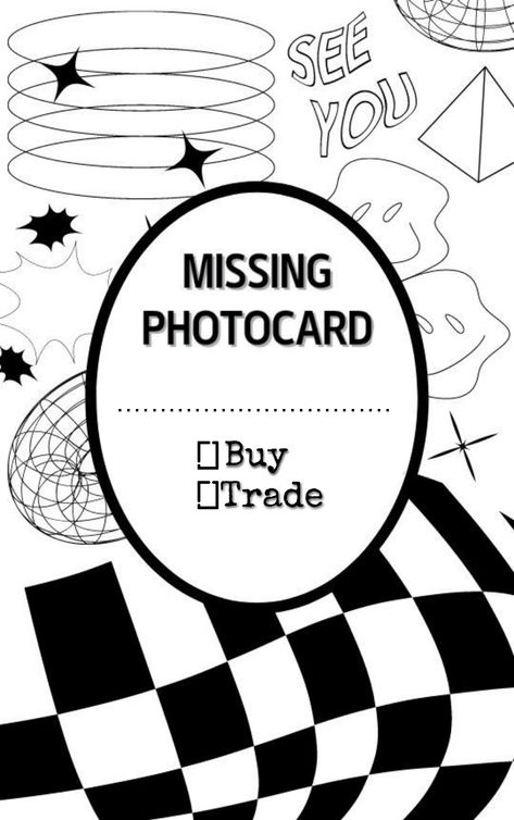 Missing Photocard Filler, Photocard Filler, Binder Inspiration, Binder Filler, Binder Covers Printable, Binder Covers, Happy Mail, Post Templates, Art Studio