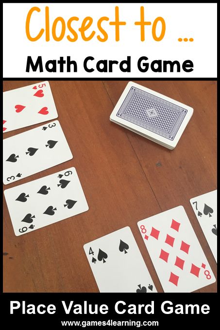 Math Card Games Easy Math Games, Games Kindergarten, Place Value Cards, Math Card Games, Math Night, Kindergarten Math Games, Game Place, Maths Games, Math Place Value