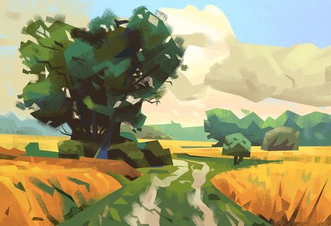 cubism procreate landscape painting vector texture Landscape Composition Drawing, Cubism Landscape Painting, Landscape Paintings Procreate, Cubism Landscape, Procreate Landscape, Landscape Composition, Composition Drawing, Procreate Tips, Vis Dev