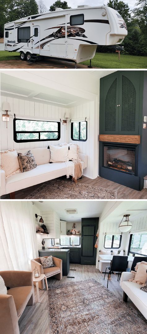 Small Camper Remodel Ideas, Moving Inspiration, Small Travel Trailer Remodel, Camper Lifestyle, Small Travel Trailer, Rv Diy, Camper Renovations, Rv Interiors, Rv Interior Design