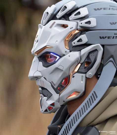 ArtStation - Raidmask Robot Masks, Cool Tactical Gear, Futuristic Mask, Robot Mask, Small Soldiers, Satisfying Pictures, Cmf Design, Black Spiderman, Futuristic Style